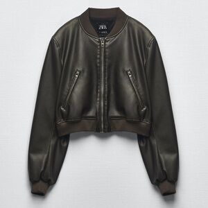 ZARA Faux Leather Bomber 4341 731